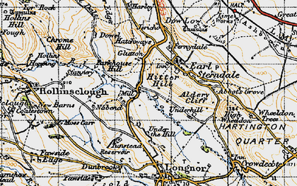 Old map of Aldery Cliff in 1947