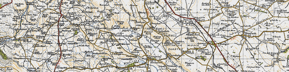 Old map of Aldery Cliff in 1947