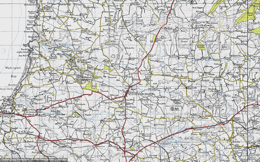 Old Map of Gluvian, 1946 in 1946
