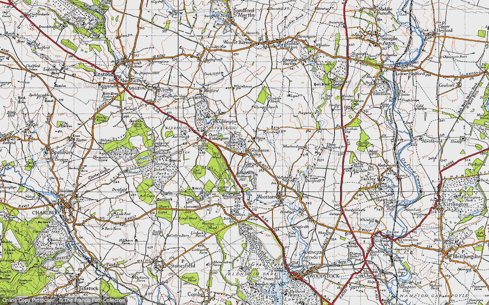 Old Map of Glympton, 1946 in 1946