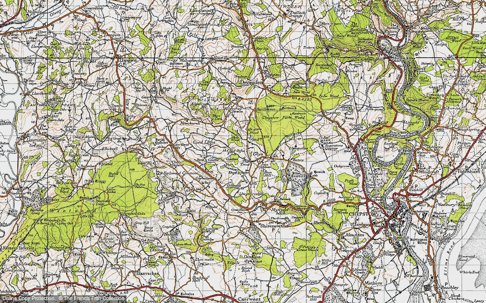 Old Map of Glyn, 1946 in 1946