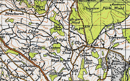Old map of Glyn in 1946