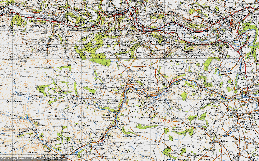 Old Map of Glyn Ceiriog, 1947 in 1947