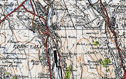 Old map of Glyn Etwy in 1947
