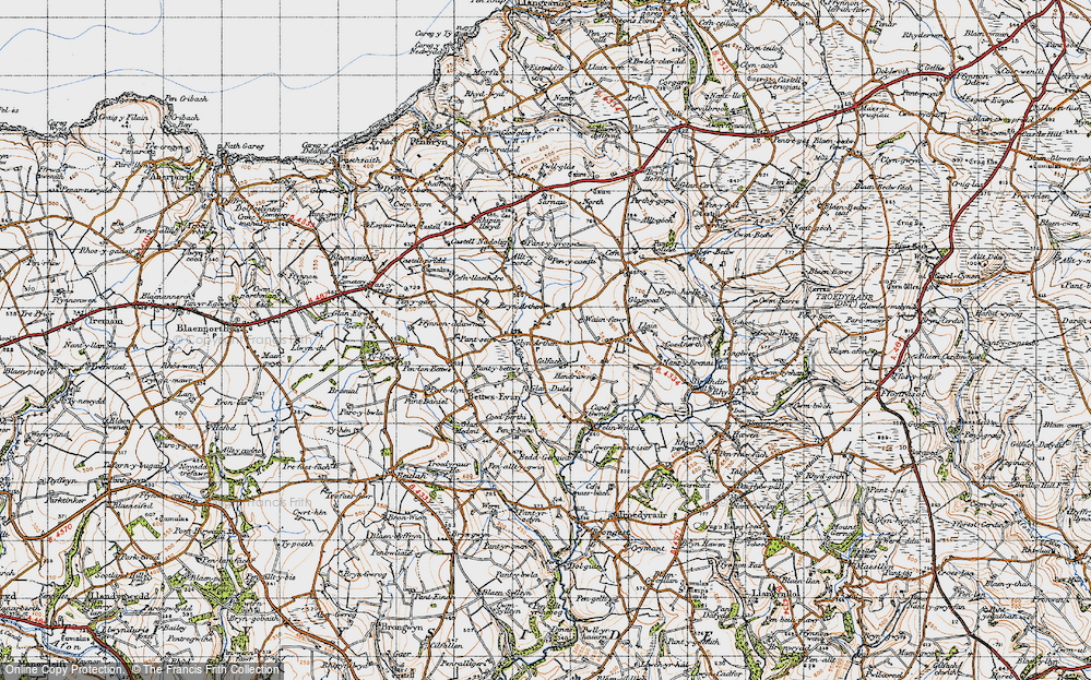 Old Map of Glynarthen, 1947 in 1947