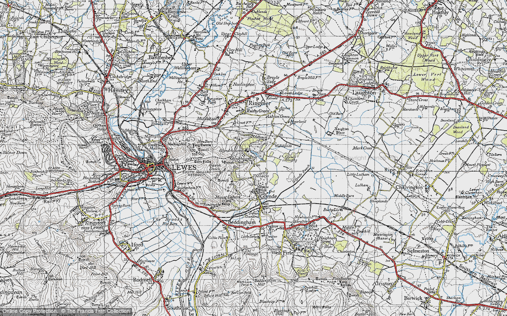 Old Map of Glyndebourne, 1940 in 1940