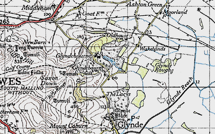 Old map of Glyndebourne in 1940