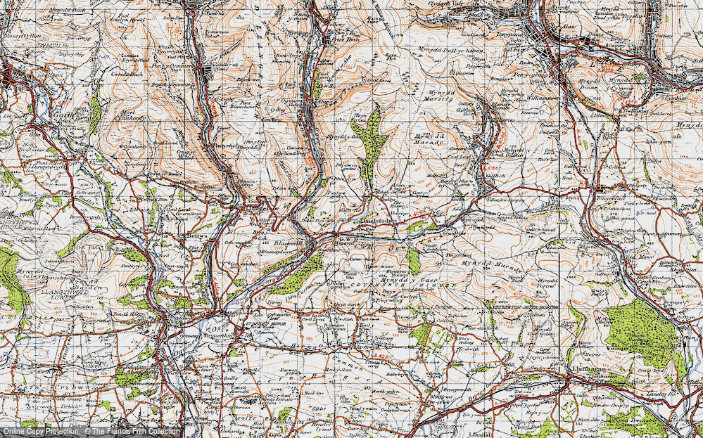 Old Map of Glynllan, 1947 in 1947