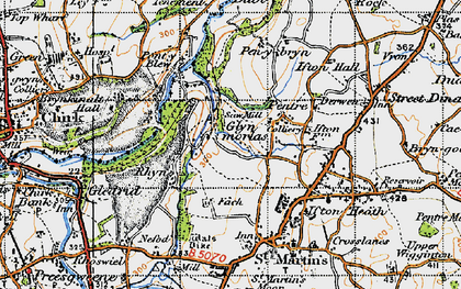 Old map of Glynmorlas in 1947