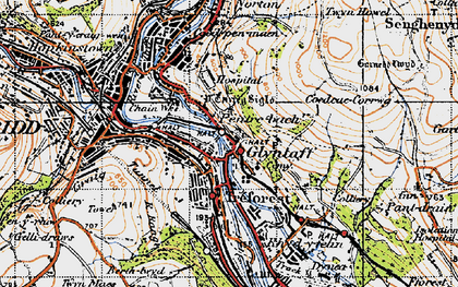 Old map of Glyntaff in 1947