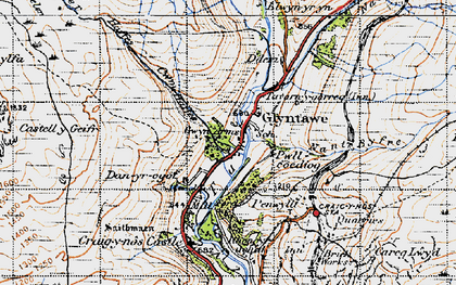Old map of Blaen-car in 1947