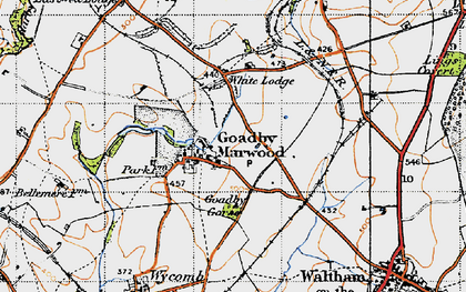 Old map of Goadby Marwood in 1946