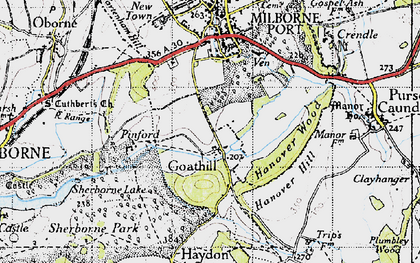 Old map of Goathill in 1945