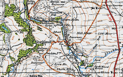 Old map of Abbot's Ho in 1947