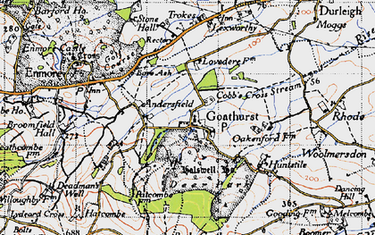 Old map of Goathurst in 1946
