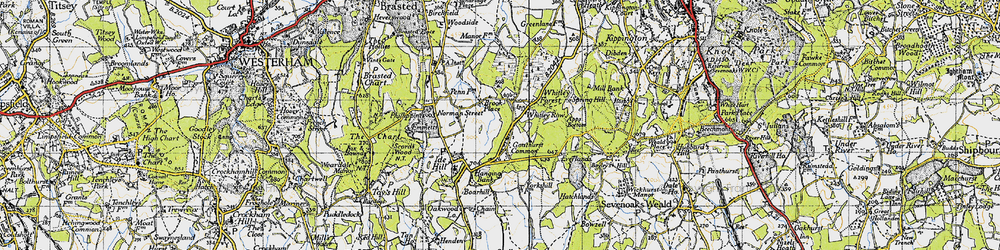 Old map of Apps Hollow in 1946