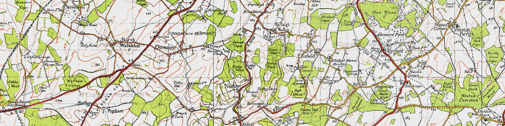 Old map of Windmill Hill in 1945