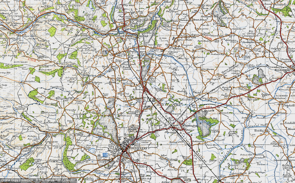 Old Map of Gobowen, 1947 in 1947