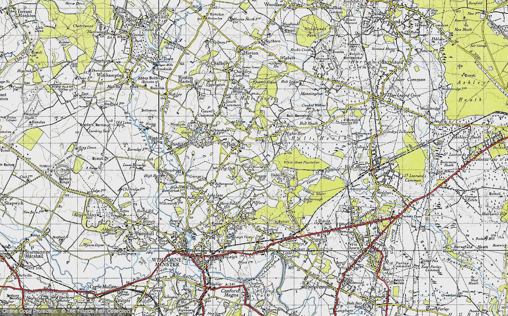 Old Map of God's Blessing Green, 1940 in 1940