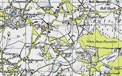Old map of God's Blessing Green in 1940