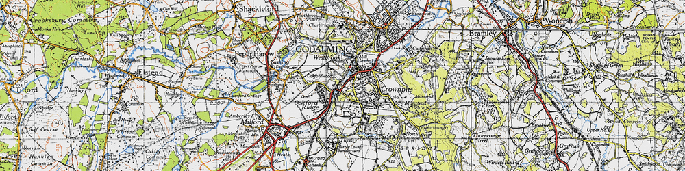 Old map of Godalming in 1940