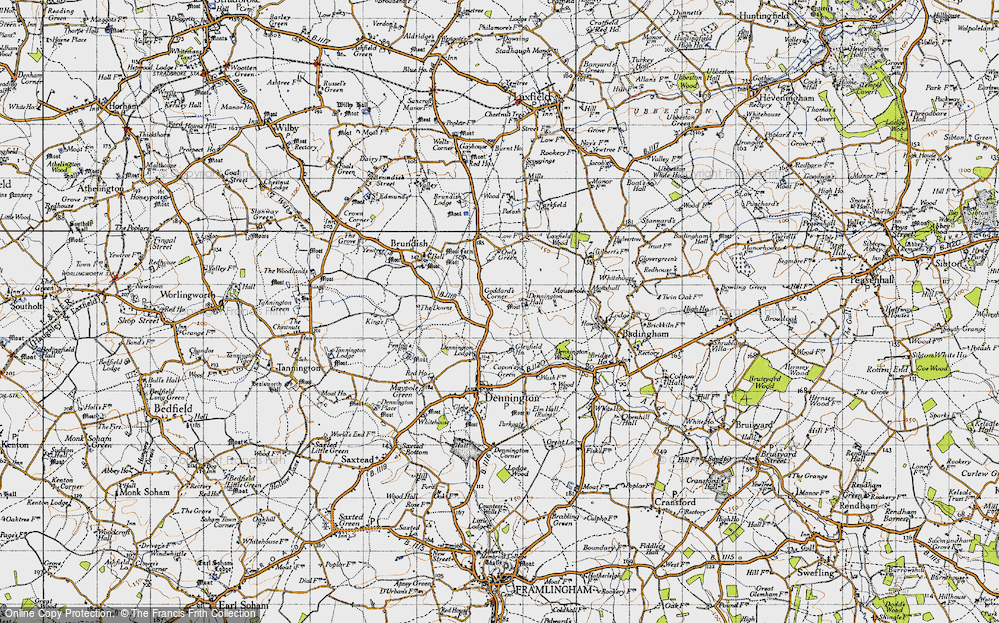 Old Map of Goddard's Corner, 1946 in 1946