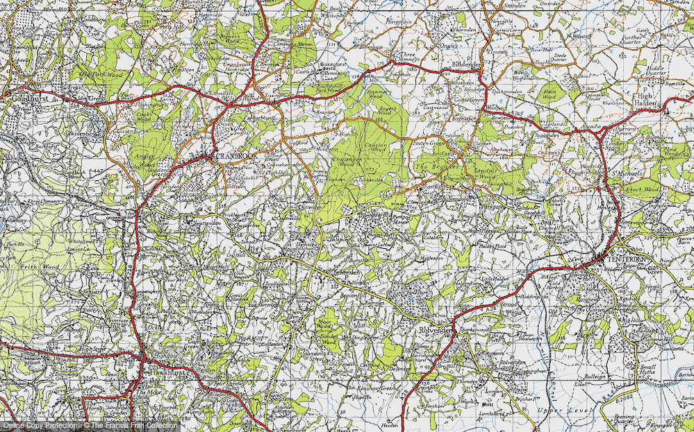 Old Map of Goddard's Green, 1940 in 1940