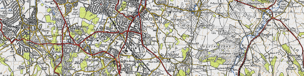 Old map of Goddington in 1946