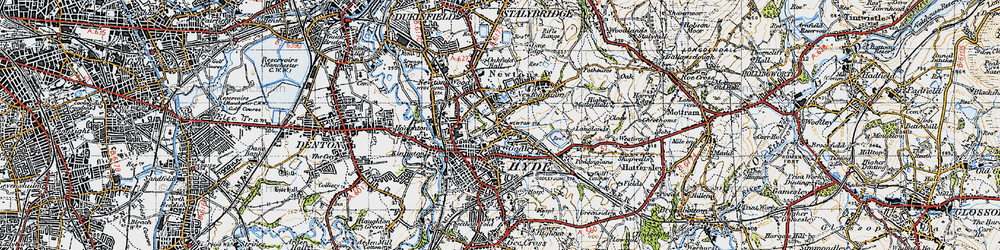 Old map of Godley in 1947