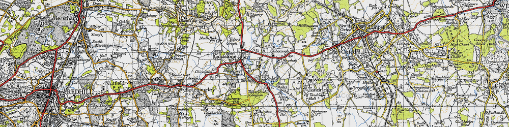 Old map of Godstone in 1946