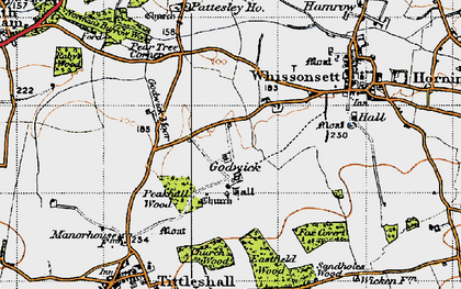 Old map of Godwick in 1946