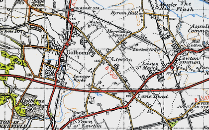 Old map of Golborne in 1947