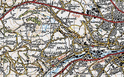 Old map of Golcar in 1947