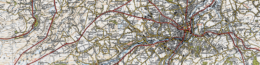 Old map of Golcar in 1947