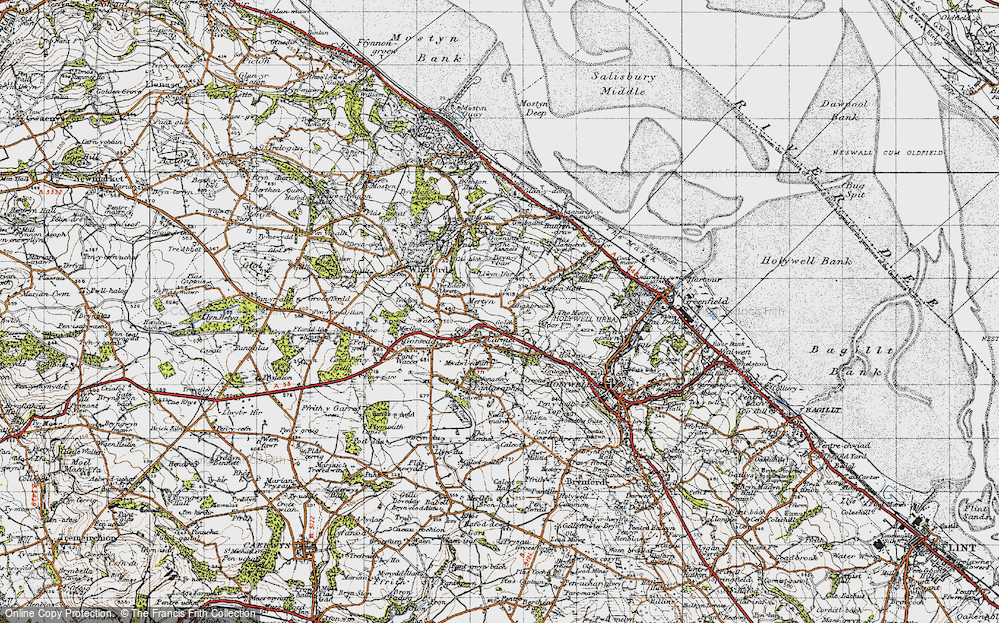 Old Map of Golch, 1947 in 1947