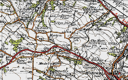 Old map of Golch in 1947