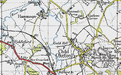 Old map of Gold Hill in 1945