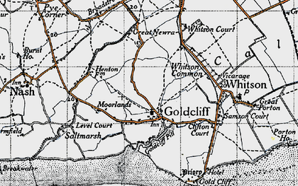 Old map of Goldcliff in 1946