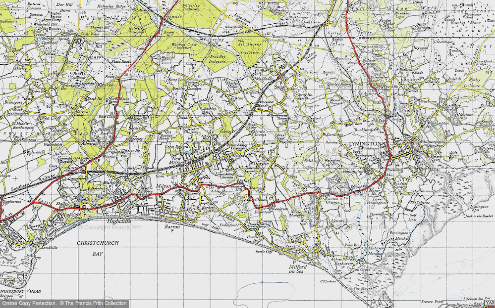 Old Map of Golden Hill, 1940 in 1940