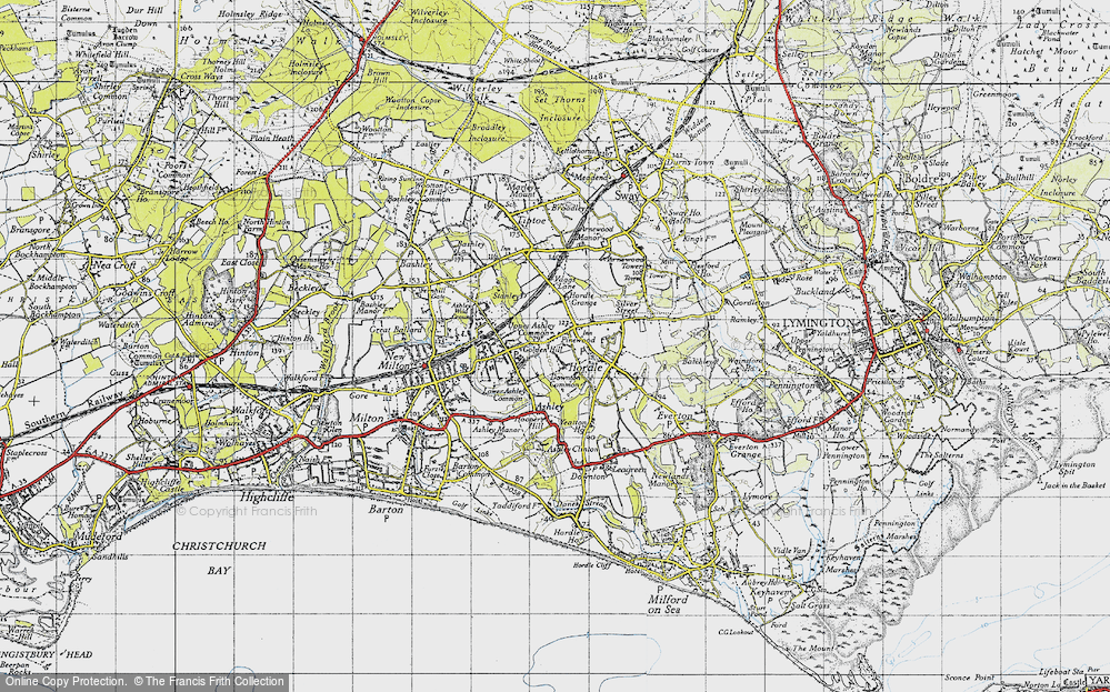 Historic Ordnance Survey Map of Golden Hill, 1940