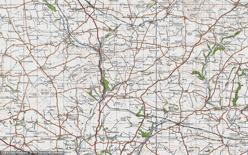 Old Map of Golden Hill, 1946 in 1946