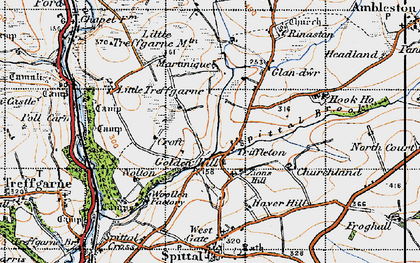 Old map of Golden Hill in 1946