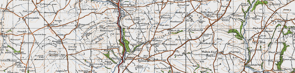 Old map of Golden Hill in 1946