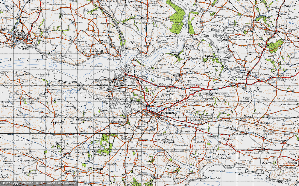 Old Map of Golden Hill, 1946 in 1946