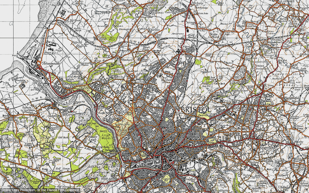 Old Map of Golden Hill, 1946 in 1946