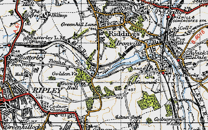 Old map of Golden Valley in 1946