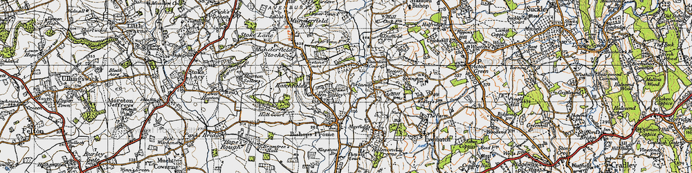 Old map of Golden Valley in 1947