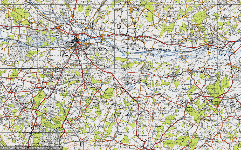 Old Map of Goldfinch Bottom, 1945 in 1945