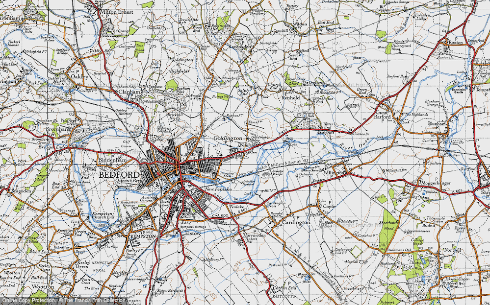 Old Map of Goldington, 1946 in 1946