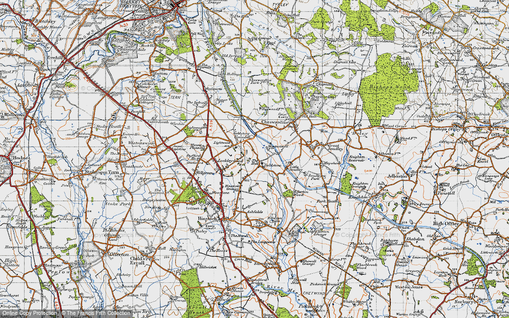 Old Map of Goldstone, 1946 in 1946